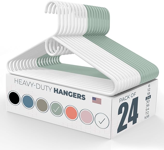 Neaties Heavy Duty Clothes Hangers 20 Pack – Made in The USA – 8lb Capacity by NeatiesHangers