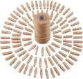 320 Feet Jute Twine and 100 Pieces Mini Natural Wooden Craft Clothespins Pegs by Sunmns