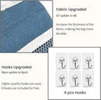 3pcs Large Wall Hanging Organizer Bag, Linen Fabric Door Hanging Storage Baskets - Image 4