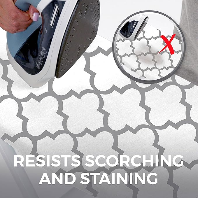 HOME GENIE Ironing Board Cover, Extra Thick Padding, Scorch Resistant Silicone - Image 3
