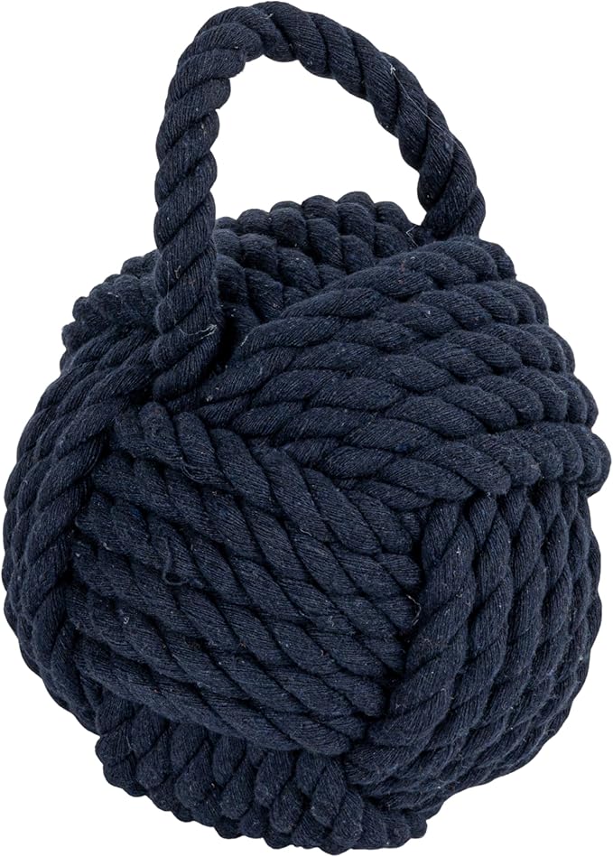 Blue Rope Knot Cotton Door Stop by CreativeCo-Op