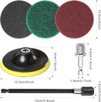 Power Scrub Pads Drill Attachment, GOH DODD 30 Pieces 5 Inch Headlight - Image 2