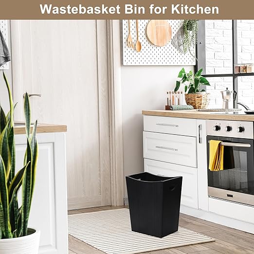SEHERTIWY Wood Trash Can, Farmhouse Wastebasket Bin - Image 2