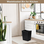 SEHERTIWY Wood Trash Can, Farmhouse Wastebasket Bin - Image 2