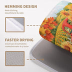 Sunflower Dish Drying Mat Pumpkin Fall Dish Drying Pad Thanksgiving Kitchen - Image 3