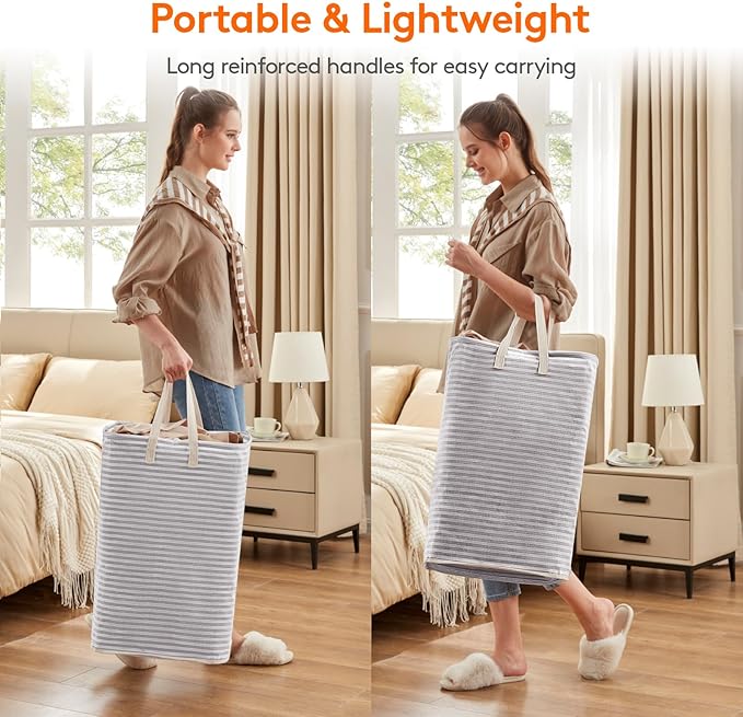 Lifewit 2 Pack Laundry Hamper Large Collapsible Laundry Baskets, Freestanding - Image 4