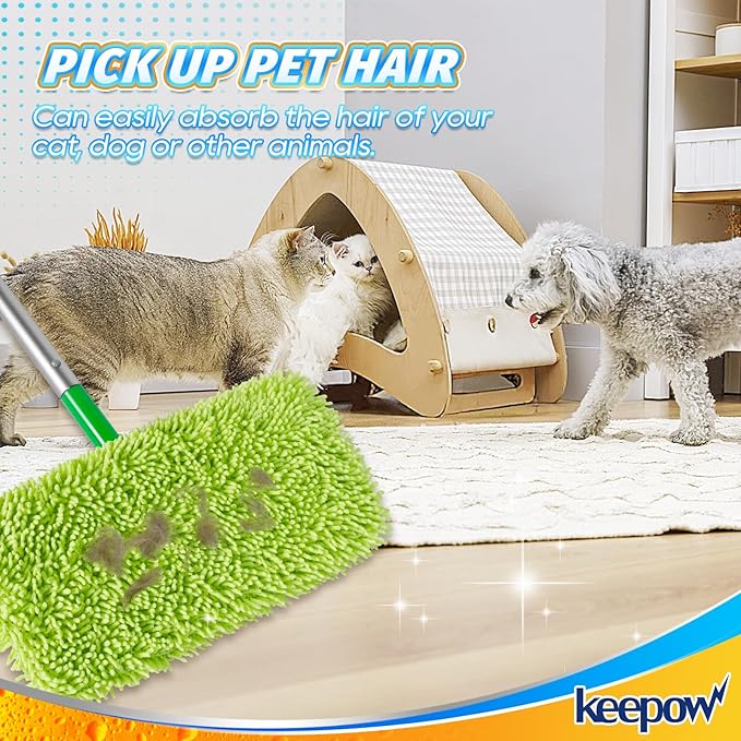 KEEPOW Reusable Dry Sweeping/Wet Mopping Cloths Compatible - Image 4