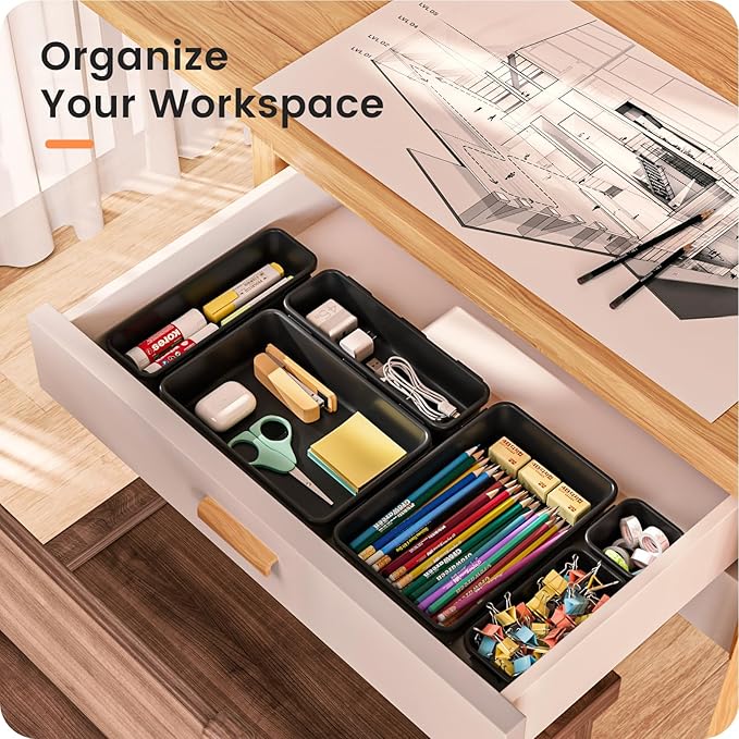 【】 【】 Black Drawer Organizer, Makeup organizer, 【Holds 177 - Image 5