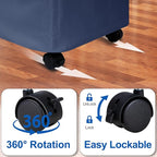 Slim Laundry Hamper with Lid and Wheels, Small Rolling Laundry Basket with - Image 4