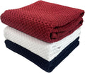 Patriotic Red White Navy Blue Kitchen Hand Dish Towels Oversized 28"x18" by SerafinaHome