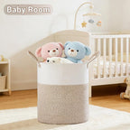 Tall Laundry Basket with Handles, 88L Portable Dirty Clothes Hamper, Boho - Image 4