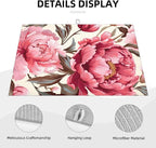 Pink Peony Dish Drying Mats for Kitchen Counter, Absorbent Reversible - Image 3