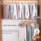 SLMT 50PCS Space-Saving Hanger Connector Hooks, Closet Organizer Extender - Image 4
