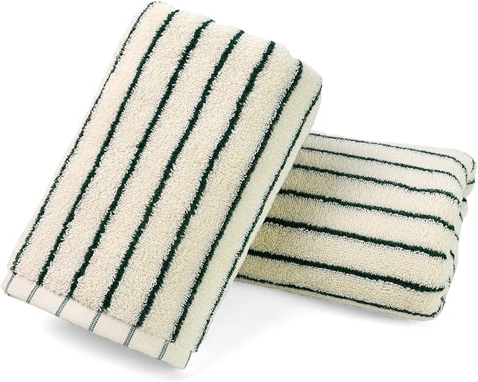 Jacquotha Green Striped Hand Towels - Image 8