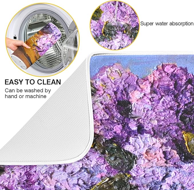 Absorbent Dish Drying Mat for Kitchen Counter - Image 2