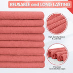 FIXSMITH Red Microfiber Cleaning Cloth -Pack of 8, Highly Absorbent Cleaning - Image 2