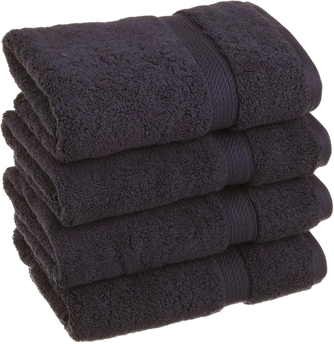 SUPERIOR Egyptian Cotton Pile Hand Towel Set of 4, Ultra Soft Luxury Towels by SUPERIOR