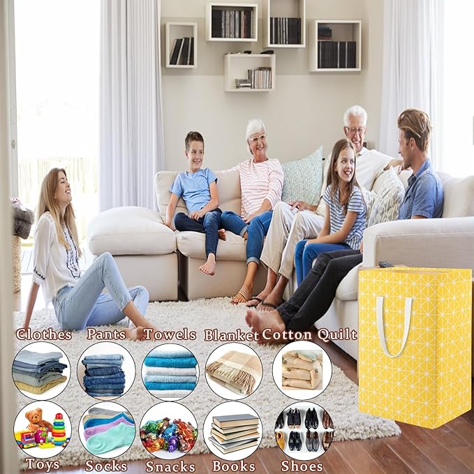 Waterproof Laundry Hamper Collapsible Laundry Basket Leather Handle Laundry Bag - Image 5