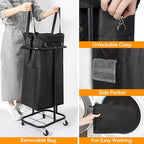 WOWLIVE 100L Rolling Laundry Hamper - Image 5
