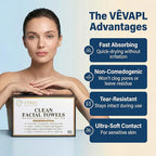 VÊVAPL® - VEVAPL Clean Facial Towels XL – 60 Towels | 100% Viscose, Disposable - Image 7