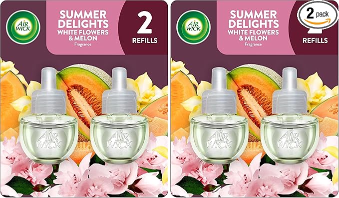 Air Wick Plug in Scented Oil Refill, 2 ct, Summer Delights, Air Freshener by AirWick