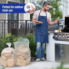 Delxo 30-33 Gallon Clear Trash Bags, Durable & Puncture-Resistant Plastic - Image 5