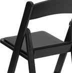 Flash Furniture Hercules Series Folding Chair - Black Resin - 2 Pack 800LB Weight Capacity Comfortable Event Chair - Light Weight Folding Chair - Image 14
