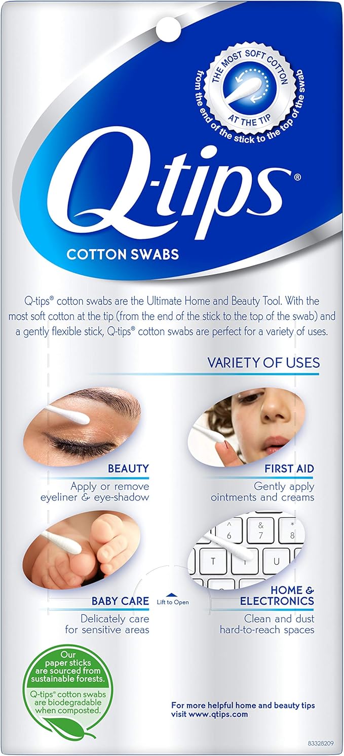 Q-tips Cotton Swabs for Hygiene and Beauty Care Original Cotton Swab Made - Image 3