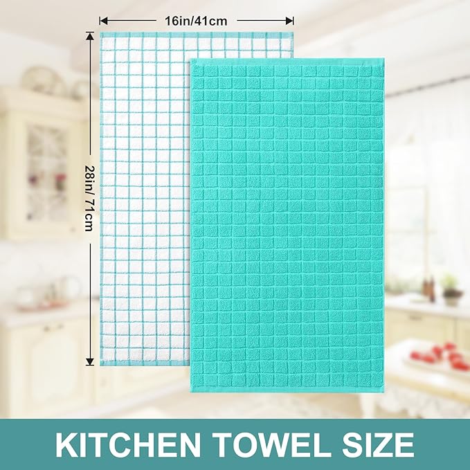 Homaxy Premium Cotton Kitchen Towels 16"x 28", Large Natural Ring Spun 390 GSM - Image 5