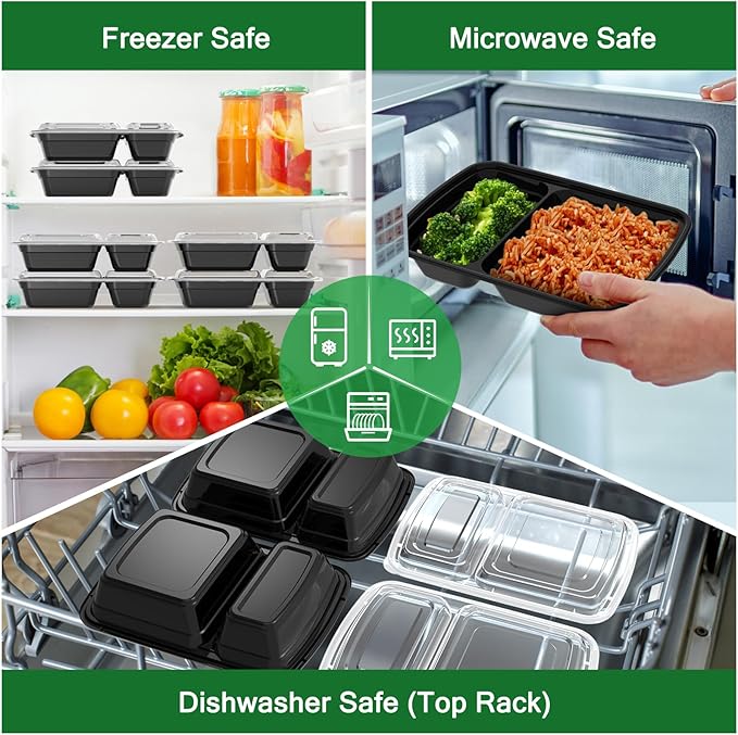 50 Pack 28 oz Meal Prep Containers Reusable - Image 5