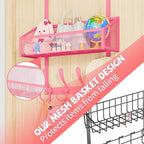 Over The Door Hooks Organizer, Coat Rack Over The Door Storage Hanger Towel Rack - Image 6