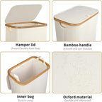 75L Slim Laundry Hamper, Narrow Laundry Basket - Image 2
