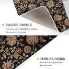 Vintage Tapestry Floral Dish Drying Pad 18 x 24 Inch - Image 3