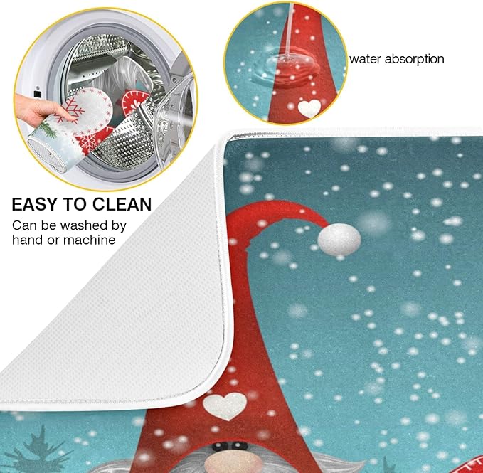 Super Absorbent Dish Drying Mat, Microfiber Fast-Drying Dish Mat, Kitchen Dish - Image 2