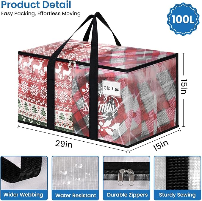 Clear Moving Bags Heavy Duty Extra Large, Moving Supplies - Image 2