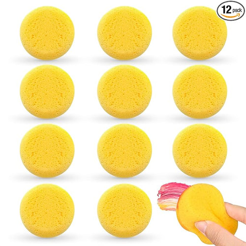 12 Pcs Pottery Sponges for Clay – 2.8"x1" Pottery Sponge for Painting, Car by LIBERHAUS