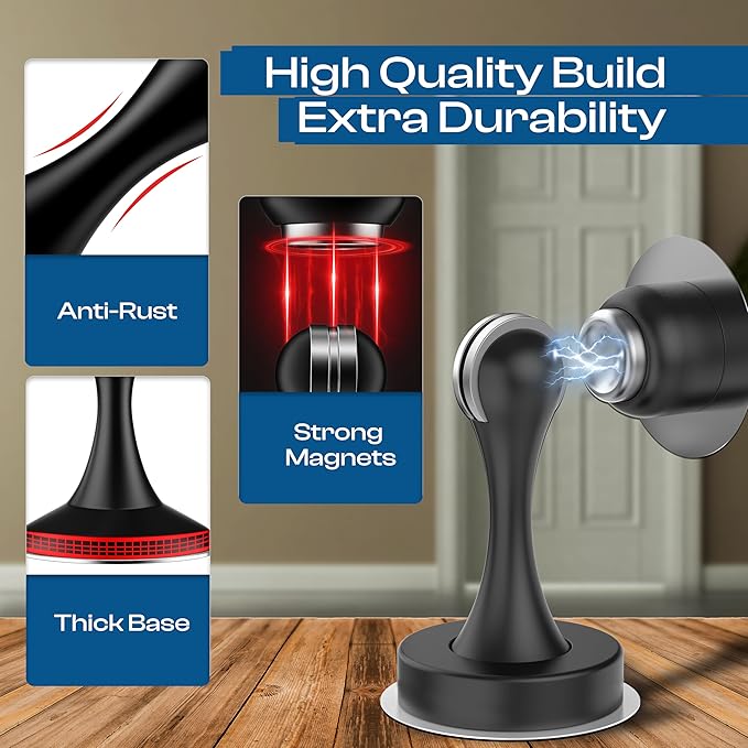 OmHome Magnetic Door Stopper for Bottom of Door, Magnetic Door Stop Soft - Image 8