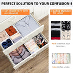 Criusia Closet Drawer Organizer Clothes, 15 Pack White Dresser Organizer - Image 3