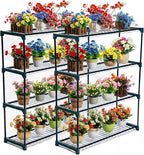 Panana 4 Tier Garden Greenhouse Steel Staging Shelving Plant Stand Garden Shelving Unit Garage Storage Racking, 2 Pack Plant Racks - Image 8