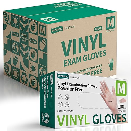 Vinyl Disposable Exam Gloves by Supmedic