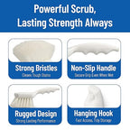 SPARTA 3662000 Flo-Pac Plastic Handle Utility Scrub Brush, Nylon Bristles - Image 4