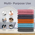 DecorRack 10 Pack 100% Cotton Wash Cloth, Luxurious Soft, 12 x 12 inch Ultra - Image 3