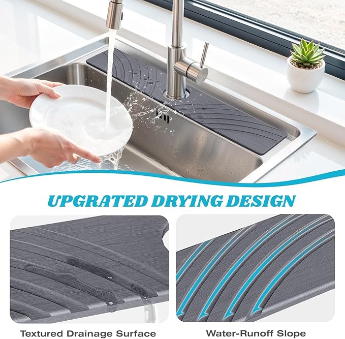 Stone Faucet Mat for Kitchen Sink - Image 3
