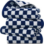 Jacquotha Navy Blue Hand Towels 4 Pack, Cotton Decorative Bathroom Hand Towels by Jacquotha