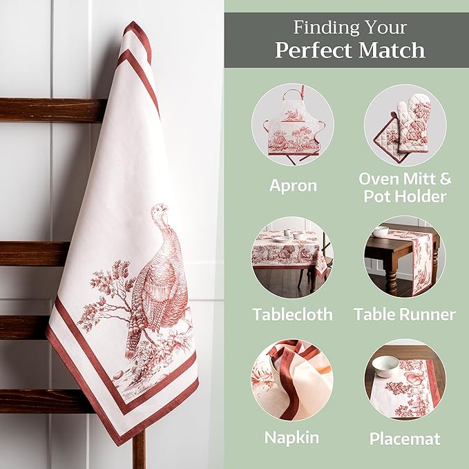 Maison d' Hermine Kitchen Towels Set of 3 100% Cotton 20" x 27.5" Reusable - Image 6