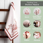 Maison d' Hermine Kitchen Towels Set of 3 100% Cotton 20" x 27.5" Reusable - Image 6