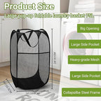 BATTOO Deluxe Strong Mesh Pop up Laundry Hamper Basket - Image 3