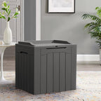 Flamaker Deck Box 31 Gallon Waterproof Resin Small Deck Box with Lid, Indoor Outdoor Package Delivery Box, Organization and Storage for Patio Furniture, Garden Tools, Outdoor Cushions (Grey) - Image 7