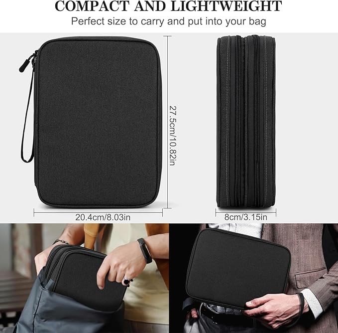 FYY Electronic Organizer, Extra Large Travel Cable Organizer Bag Pouch Portable - Image 2