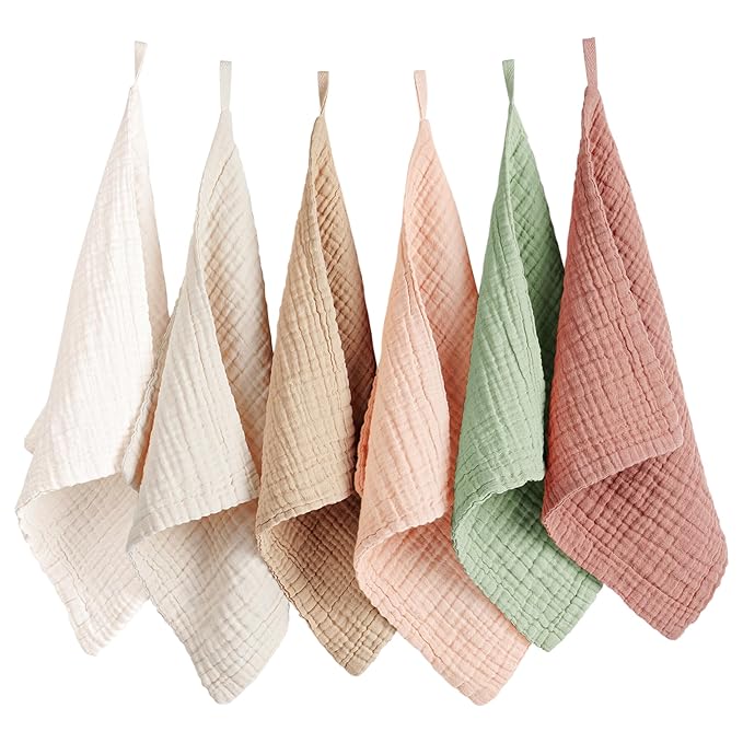 Konssy 6 Pack Face Cloths, Soft Wash Cloth by Konssy